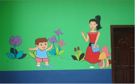 天峨幼儿园形象墙彩绘